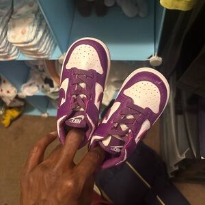 Nike Kids Purple and White Sneakers